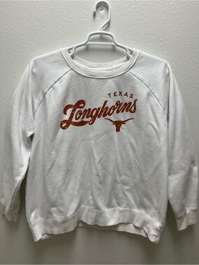 We Are Texas - Texas Longhorns Women's White Orange Crewneck Sweatshirt Size 2XL